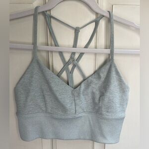 ALO Yoga Strappy Green Sports Bra